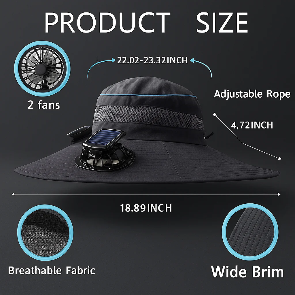 Solar-Powered Cooling Hat
